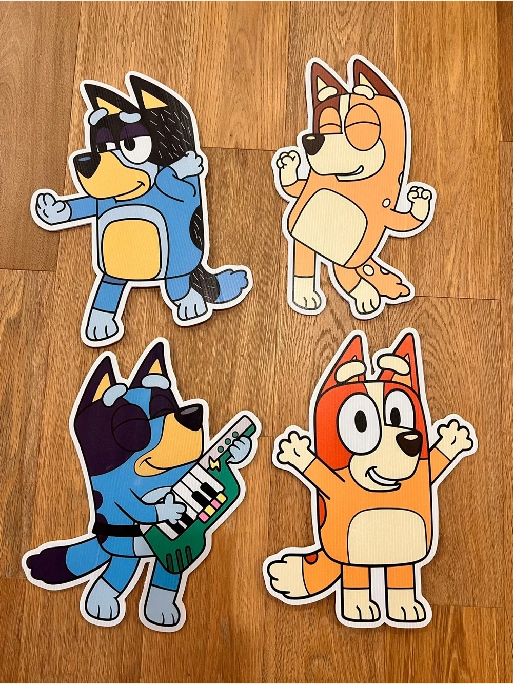 Bluey Party Decoration 4 piece large Cutout set